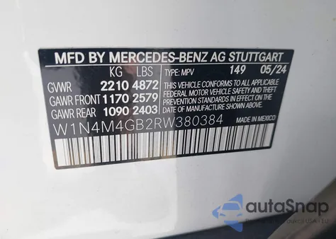 2024 Mercedes-Benz Glb 250 z USA, uszkodzony, nr VIN W1N4M4GB2RW380384